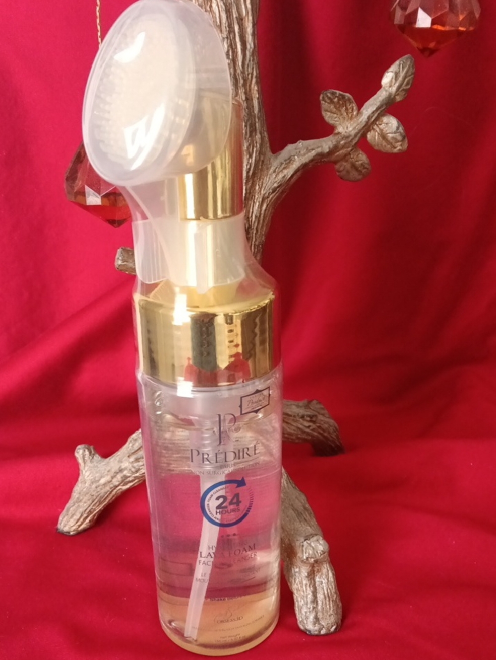 Prédire Facial Cleansing Foam with Brush Top - Clear & Gold